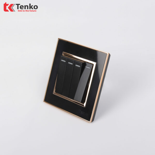 Công Tắc Âm Tường 4 Nút Tenko TK-F66-04 – Đế Vuông