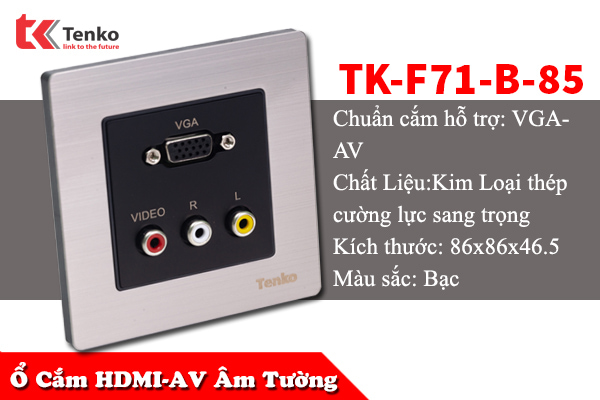 Ổ Cắm Âm Tường Cổng VGA Và Audio TK-F71B-85