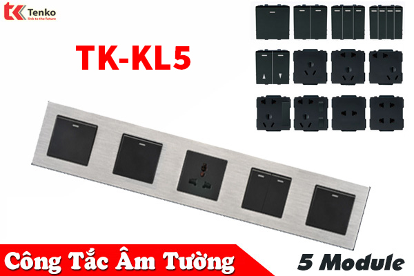 Ổ Cắm, Công Tắc Âm Tường 5 Module TK-KL5