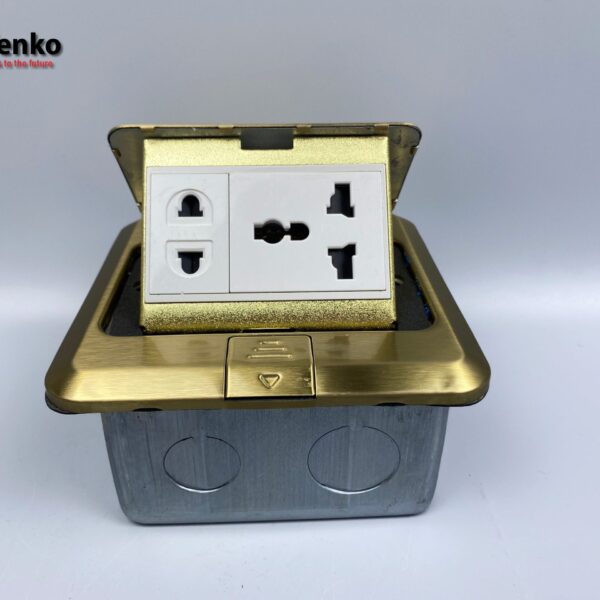 Ổ Cắm Điện Âm Sàn Bằng Đồng Tenko TK-J02-15 Uy Tín