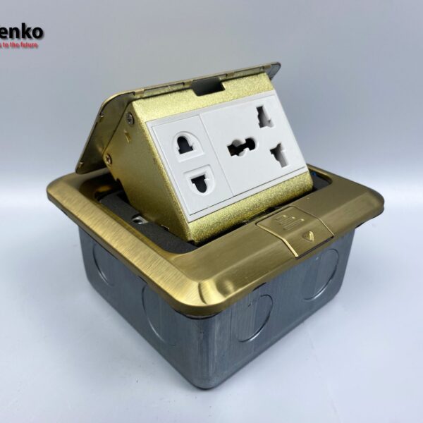 Ổ Cắm Điện Âm Sàn Bằng Đồng Tenko TK-J02-15 Uy Tín