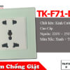 Ổ Cắm vuông Âm Tường Kính Cường Lực Cao Cấp chống xước Tenko TK-F71-D-18