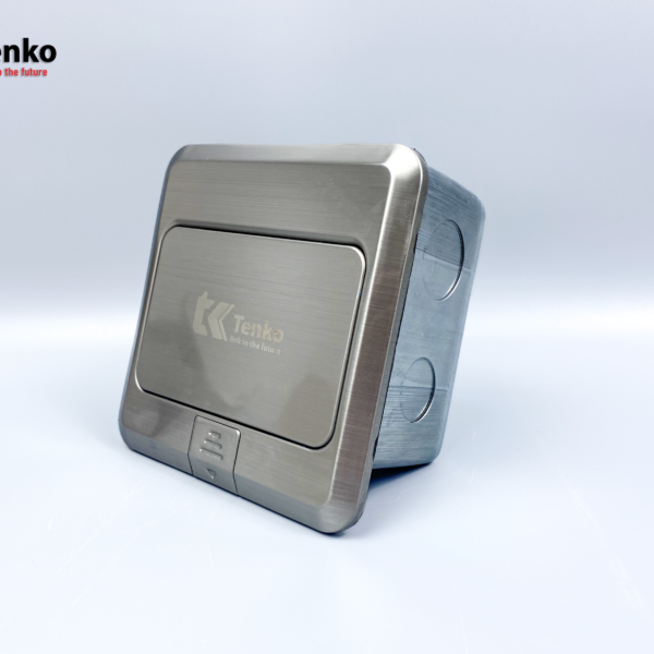 Ổ Cắm Điện Âm Sàn 3 Chấu Trắng Bạc Tenko TK-J02-13 Sliver
