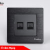 2 Ổ cắm mạng đen