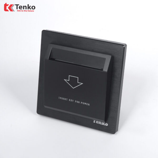 Công Tắc Thẻ Từ 40A cho Khách Sạn – Khu Nghỉ Dường Cao Cấp Mặt Nhôm Phay Tenko TK-F71-B-66 Đen