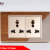 Ổ cắm 3 chấu gỗ TK-C6