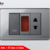 Công tắc 20A + ổ cắm 2 chấu TK-C9-080