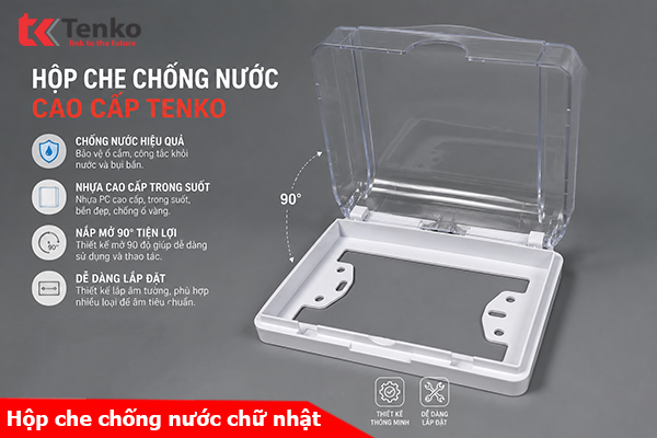 Hộp Chống Nước Che Mưa Ngoài Trời TENKO TK-WB02 Chính Hãng, Cao Cấp