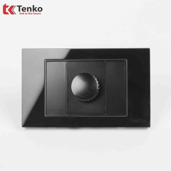 Chiết Áp Quạt Điện Âm tường Mặt Kính Cường Lực Đen TENKO TK-C18-086