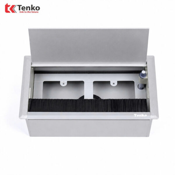 Hộp Điện Nhôm Âm Bàn Phòng Họp – Ổ Điện Âm Bàn 2 Module Ổ Cắm TENKO TK-AB2S