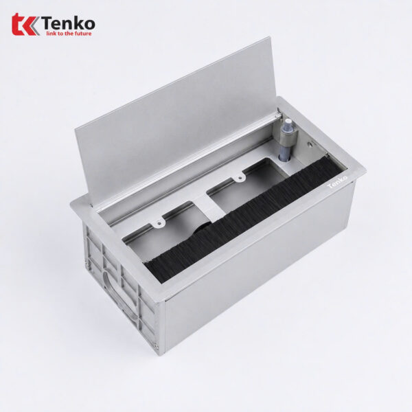 Hộp Điện Nhôm Âm Bàn Phòng Họp – Ổ Điện Âm Bàn 2 Module Ổ Cắm TENKO TK-AB2S