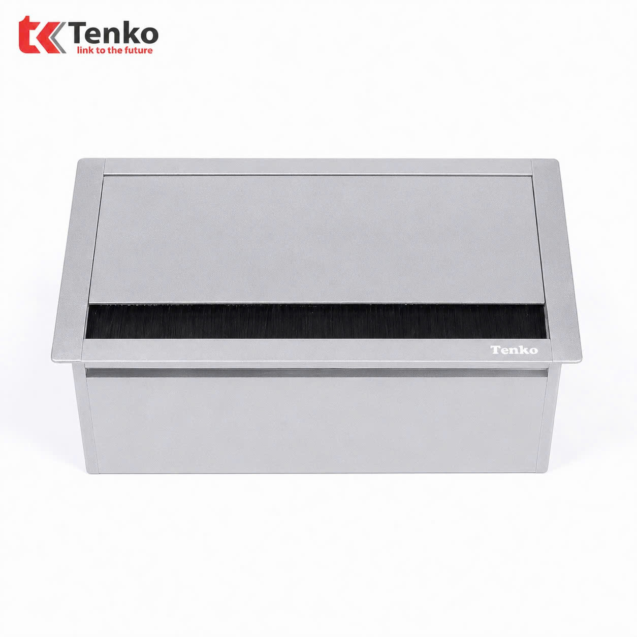 Hộp Điện Nhôm Âm Bàn Phòng Họp – Ổ Điện Âm Bàn 2 Module Ổ Cắm TENKO TK-AB2S