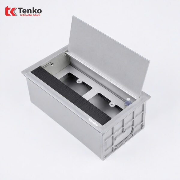 Hộp Điện Nhôm Âm Bàn Phòng Họp – Ổ Điện Âm Bàn 2 Module Ổ Cắm TENKO TK-AB2S