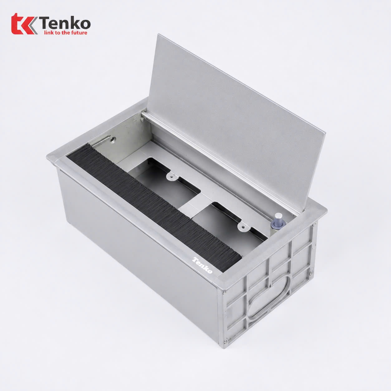 Hộp Điện Nhôm Âm Bàn Phòng Họp – Ổ Điện Âm Bàn 2 Module Ổ Cắm TENKO TK-AB2S