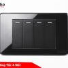 Công tắc 4 nút TK-C9-04 đen