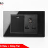 Ổ cắm 3 chấu + công tắc