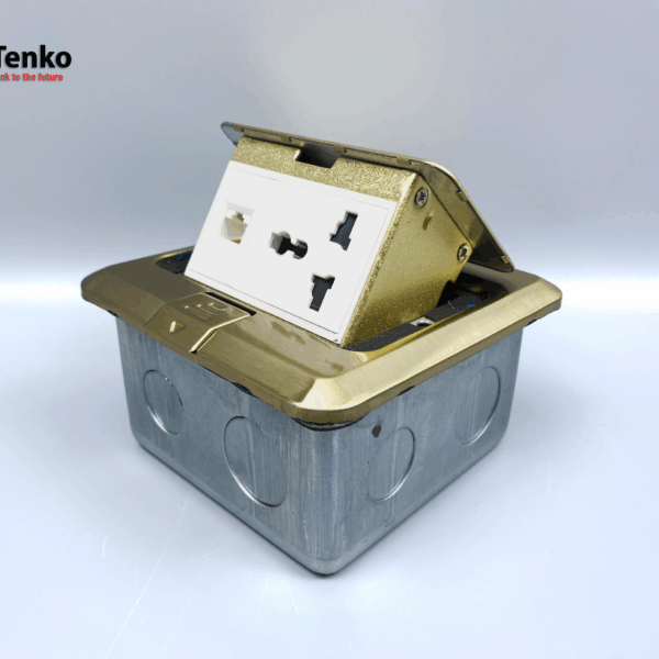 Ổ Cắm Điện, Mạng Âm Sàn Bằng Đồng Tenko TK-J02-20 Cao Cấp