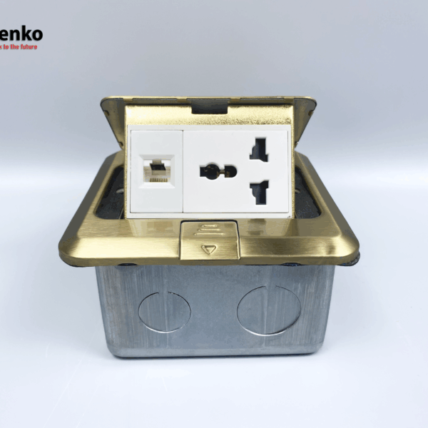 Ổ Cắm Điện, Mạng Âm Sàn Bằng Đồng Tenko TK-J02-20 Cao Cấp