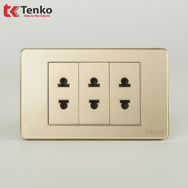 Ổ Cắm Âm Tường Cao Cấp TENKO TK-C9-020 Vàng