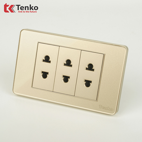 Ổ Cắm Âm Tường Cao Cấp TENKO TK-C9-020 Vàng