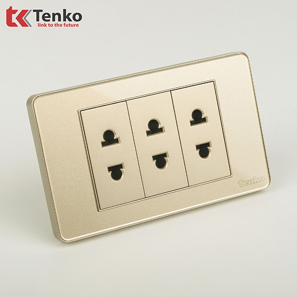 Ổ Cắm Âm Tường Cao Cấp TENKO TK-C9-020 Vàng