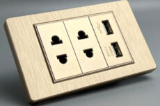 Ổ Cắm USB Âm Tường Cao Cấp TENKO TK-C5-021 Vàng Xước