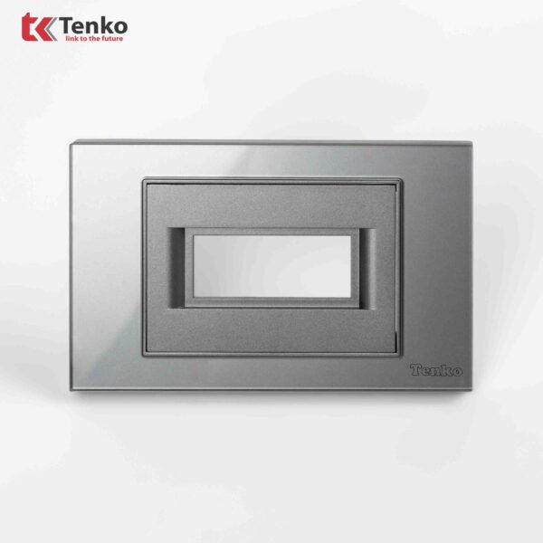 Mặt Át Đơn + Gông Tenko Mặt Kính Cường Lực Tenko TK-C18-A-AD Xám