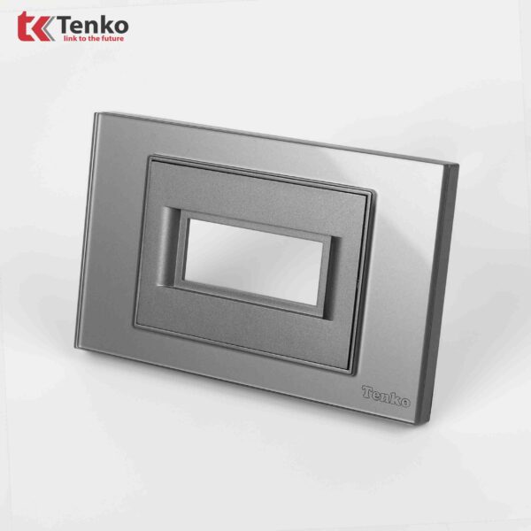 Mặt Át Đơn + Gông Tenko Mặt Kính Cường Lực Tenko TK-C18-A-AD Xám