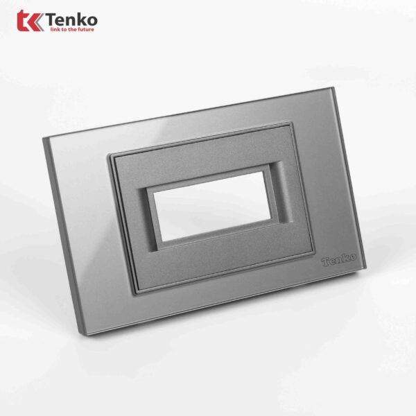 Mặt Át Đơn + Gông Tenko Mặt Kính Cường Lực Tenko TK-C18-A-AD Xám