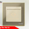 Công tắc thẻ từ mặt nhôm phay Tenko TK-F66-B9-66 màu vàng