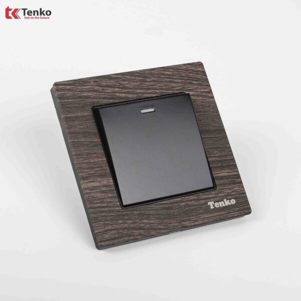 Công Tắc 1 Nút Vân Gỗ Tenko TK-F71A-01