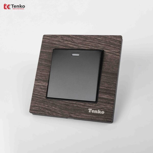 Công Tắc 1 Nút Vân Gỗ Tenko TK-F71A-01