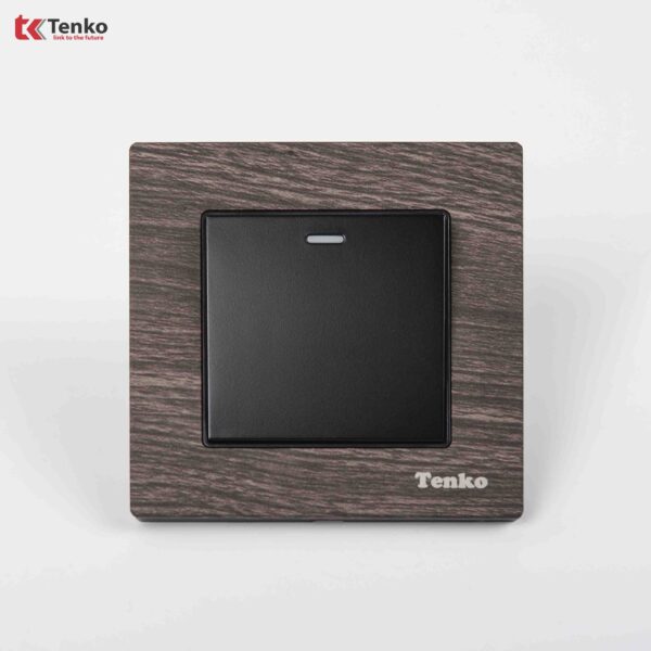 Công Tắc 1 Nút Vân Gỗ Tenko TK-F71A-01