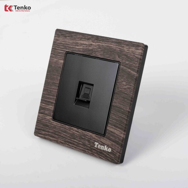 Ổ Cắm Mạng LAN Mặt Vân Gỗ Tenko TK-F71A-50