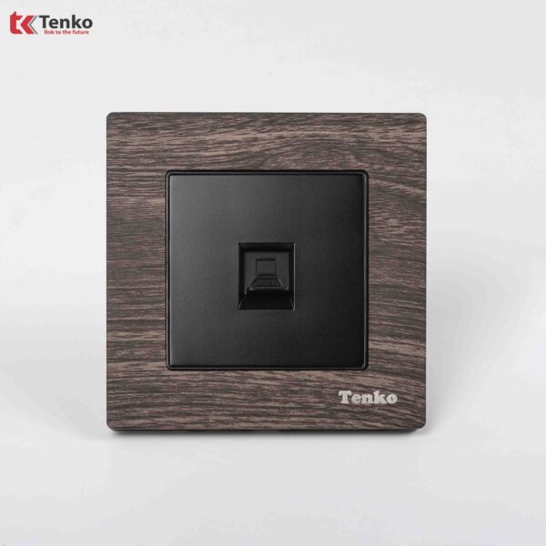 Ổ Cắm Mạng LAN Mặt Vân Gỗ Tenko TK-F71A-50
