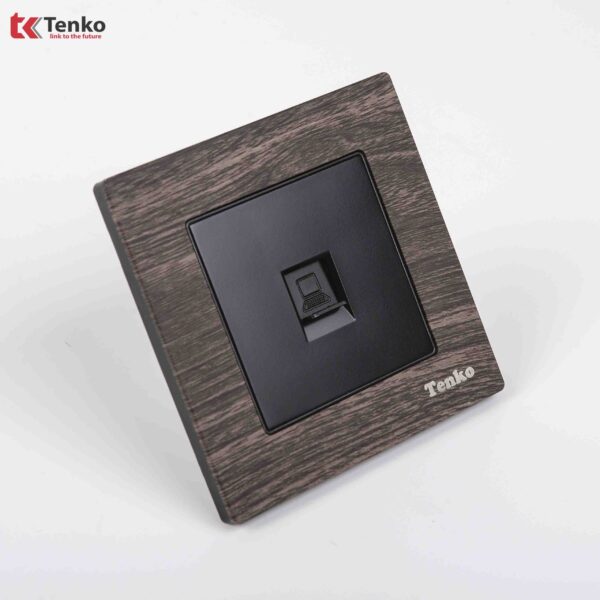 Ổ Cắm Mạng LAN Mặt Vân Gỗ Tenko TK-F71A-50