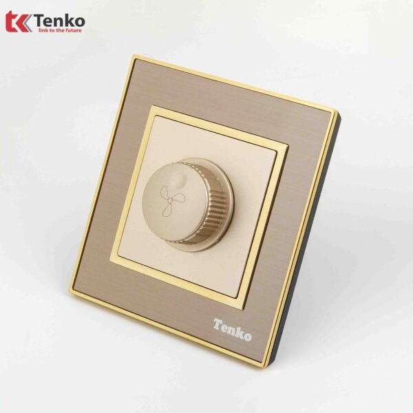 Chiết áp quạt 300W Mặt Nhôm Phay Tenko TK-F66-B9-62 Vàng