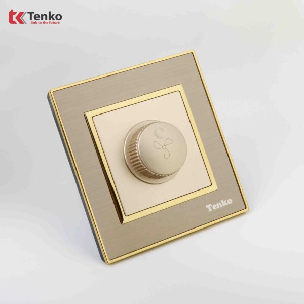 Chiết áp quạt 300W Mặt Nhôm Phay Tenko TK-F66-B9-62 Vàng