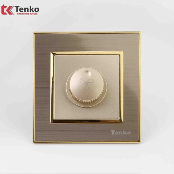 Chiết áp quạt 300W Mặt Nhôm Phay Tenko TK-F66-B9-62 Vàng