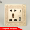 Ổ Cắm + Cổng USB Và Type C