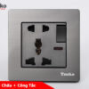 Ổ cắm 3 chấu + công tắc