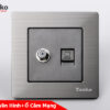 Ổ cắm truyền hình+ổ cắm mạng