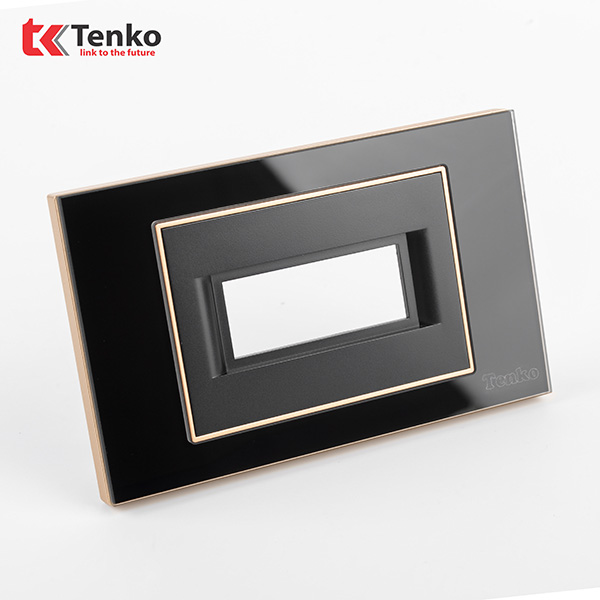 Mặt Át Đơn + Gông Tenko Mặt Kính Cường Lực Tenko TK-C18B-AD Đen viền vàng