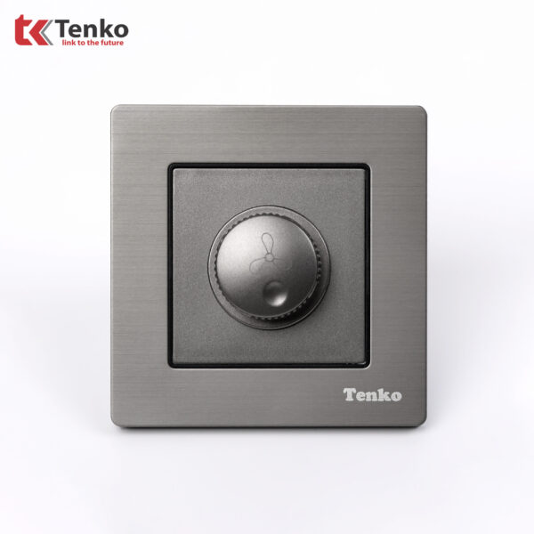 Chiết áp quạt 300W Mặt Nhôm Phay Tenko TK-F71B-62 Xám Bóng