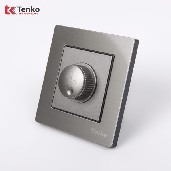 Chiết áp quạt 300W Mặt Nhôm Phay Tenko TK-F71B-62 Xám Bóng