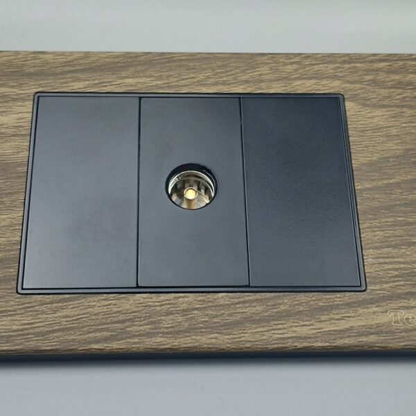 Ổ cắm truyền hình cáp âm tường mặt vân gỗ Tenko TK-C6A-071