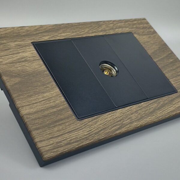 Ổ cắm truyền hình cáp âm tường mặt vân gỗ Tenko TK-C6A-071