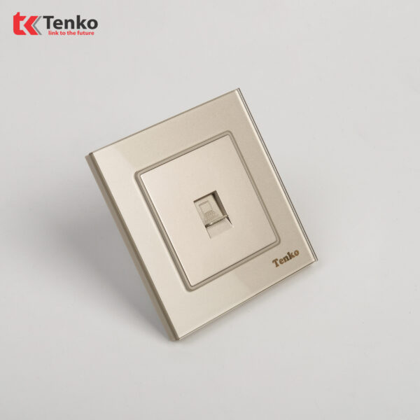 Ổ Cắm Mạng LAN Mặt Kính Cường Lực Tenko TK-F71D-50 Vàng