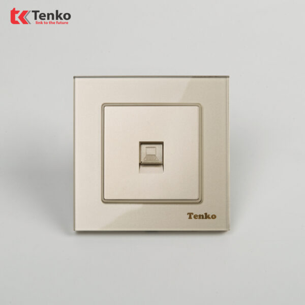 Ổ Cắm Mạng LAN Mặt Kính Cường Lực Tenko TK-F71D-50 Vàng