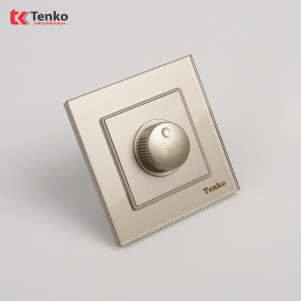 Chiết Áp Quạt 300W Mặt Kính Cường Lực TK-F71D-62 Vàng